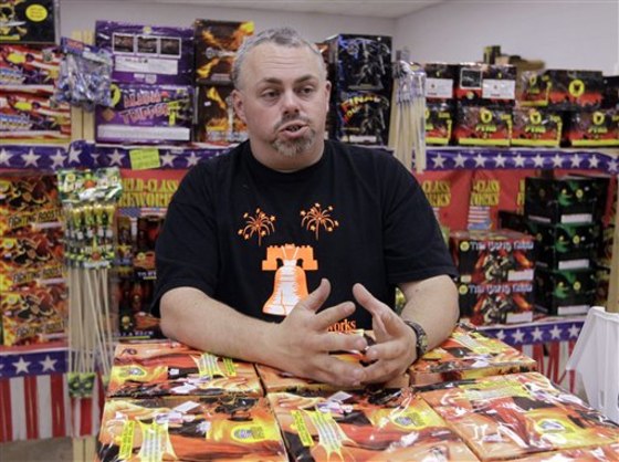 Paul Forman, owner of Independence Fireworks and Forman Blasters Pyrotechnics in Peru, Ind., says his county's decision to ban fireworks devastated his business.